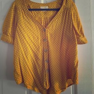 Polka Dot blouse from Anthropologie
